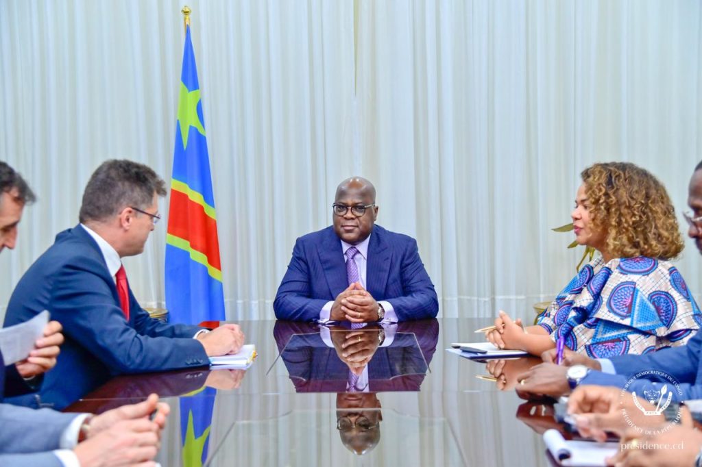Le Président Félix Tshisekedi reçoit une délégation de l’Union Européenne conduite par le commissaire européen chargé de la gestion des crises