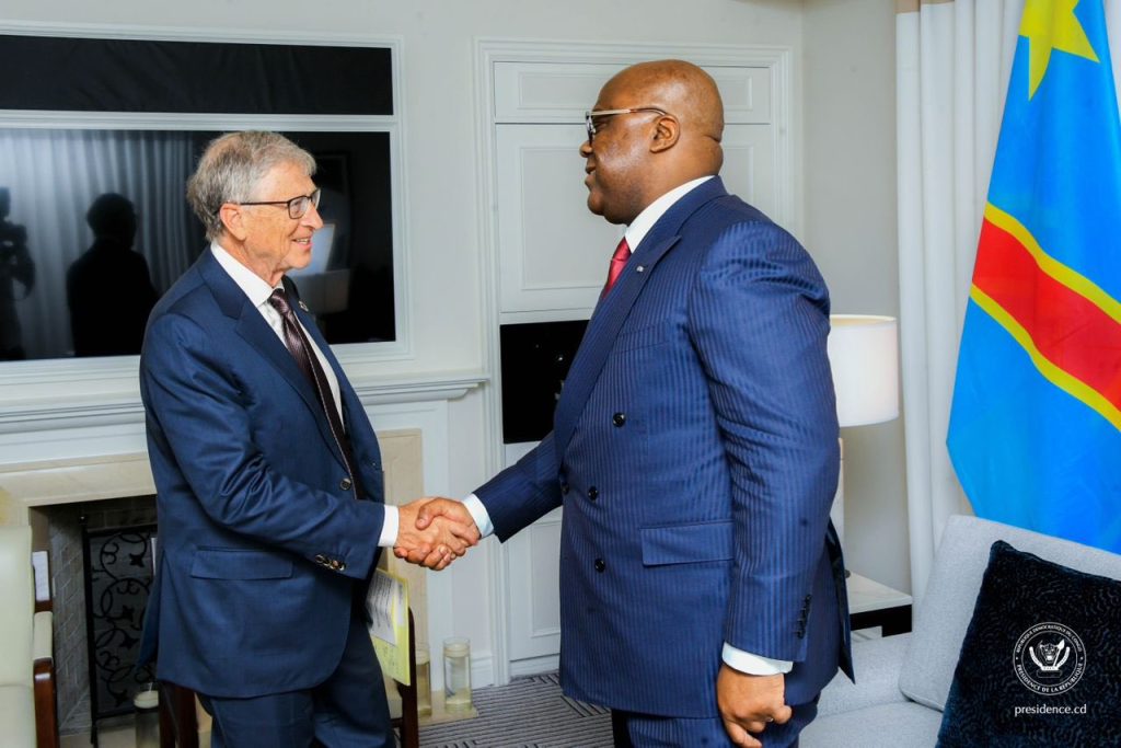 NEW YORK : le Président Félix Tshisekedi a reçu Bill Gates en marge de l’Assemblée générale de l’ONU