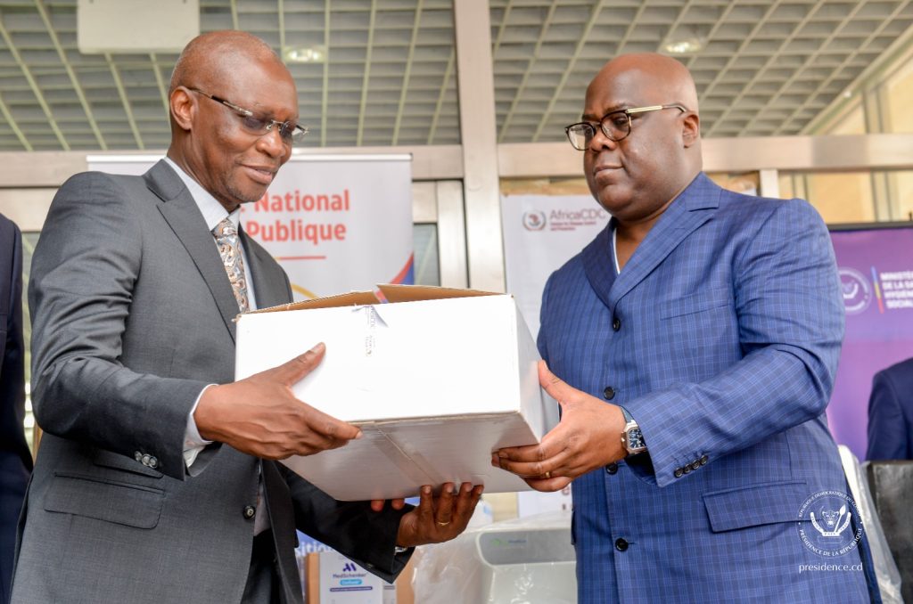 RDC – AFRICA CDC : le Président Félix Tshisekedi a présidé la cérémonie de remise de matériel pour la lutte contre le MPOX